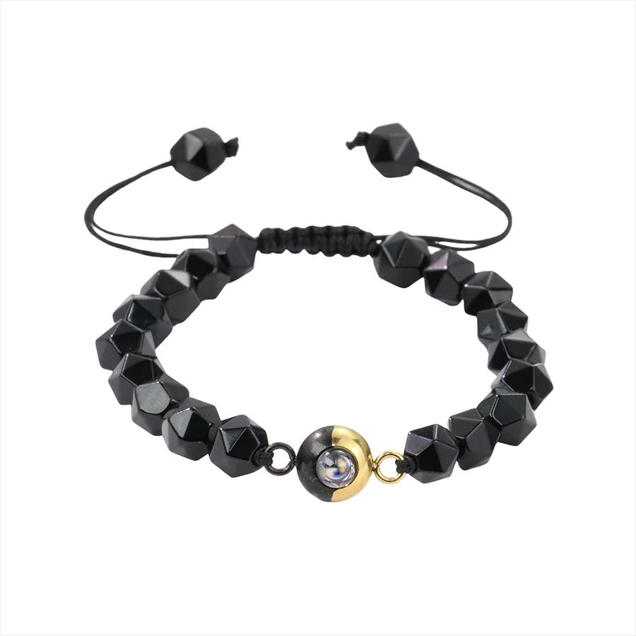 Tiger Eye Natural Beads Photo Projection Bracelet - Abrahamallen