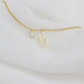 Personalized Initial and Birthstone Pendant Bracelet - Abrahamallen