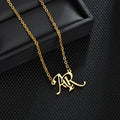 Customized Couple's Initials Pendant Necklace - Abrahamallen