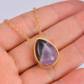 Natural Stone Cremation Urn Teardrop Keepsake Necklace - Abrahamallen