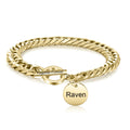 Personalized Engraveable Name Toggle Link Chain Bracelet - Abrahamallen