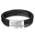 Personalized Engraveable Stainless Steel Double Layer Braided Rope Bracelets - Abrahamallen