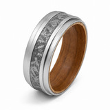 The Legacy | Luxury Meteorite & Whiskey Barrel Ring | 8mm