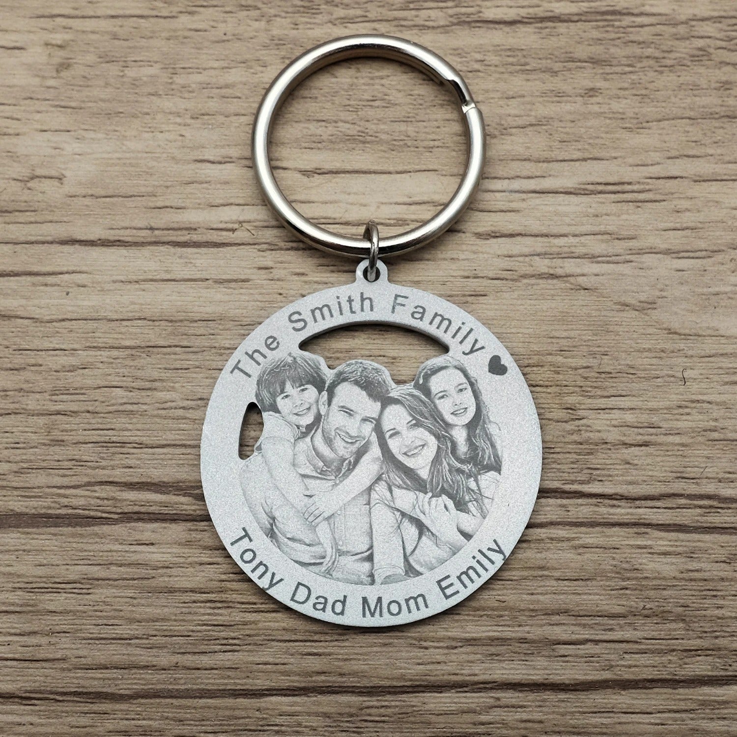 Personalized Hollowed Photo Keychain - Abrahamallen