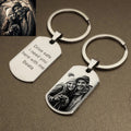 Personalized Engraved Photo and Message Keychain - Abrahamallen