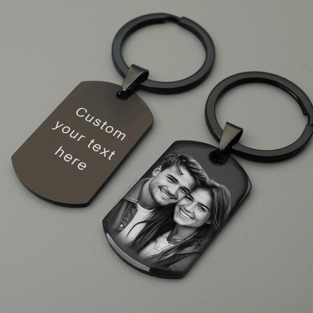 Personalized Engraved Photo Keychain - Abrahamallen