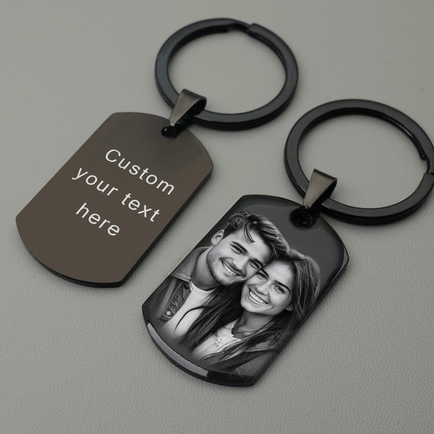 Personalized Engraved Photo Keychain - Abrahamallen