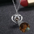 Projection Personalized Photo Pendant Necklace in Sterling Silver - Abrahamallen