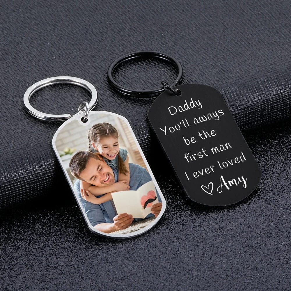 Personalized Message and Daddy KeyRing - Abrahamallen