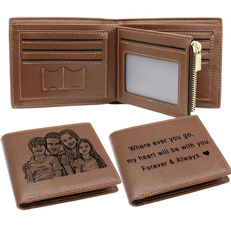 Personalized Photo and Message Wallet-Gift For Him - Abrahamallen