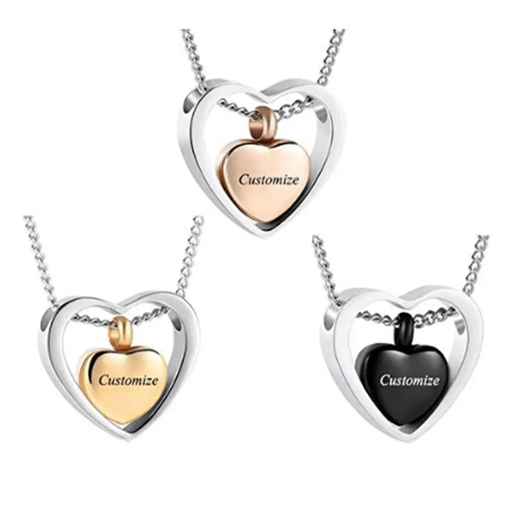 Customized Cremation Urn Engrveable Keepsake Necklace - Abrahamallen