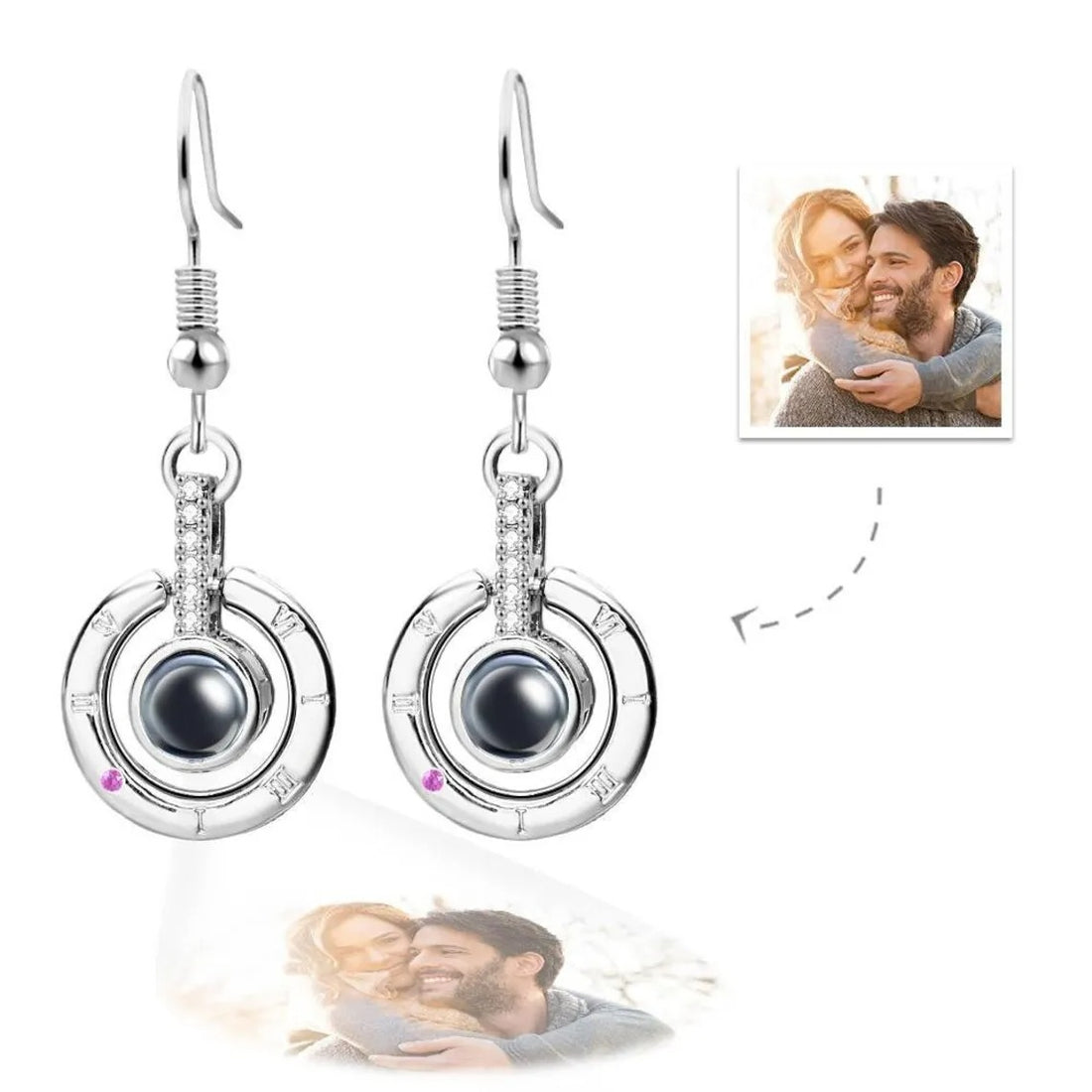 Personalized Photo Projection Earrings - Abrahamallen