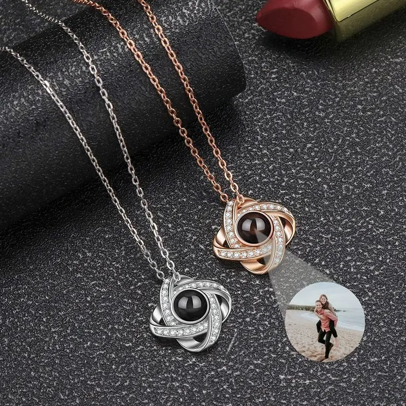 Projection Personalized Photo Pendant Necklace - Abrahamallen