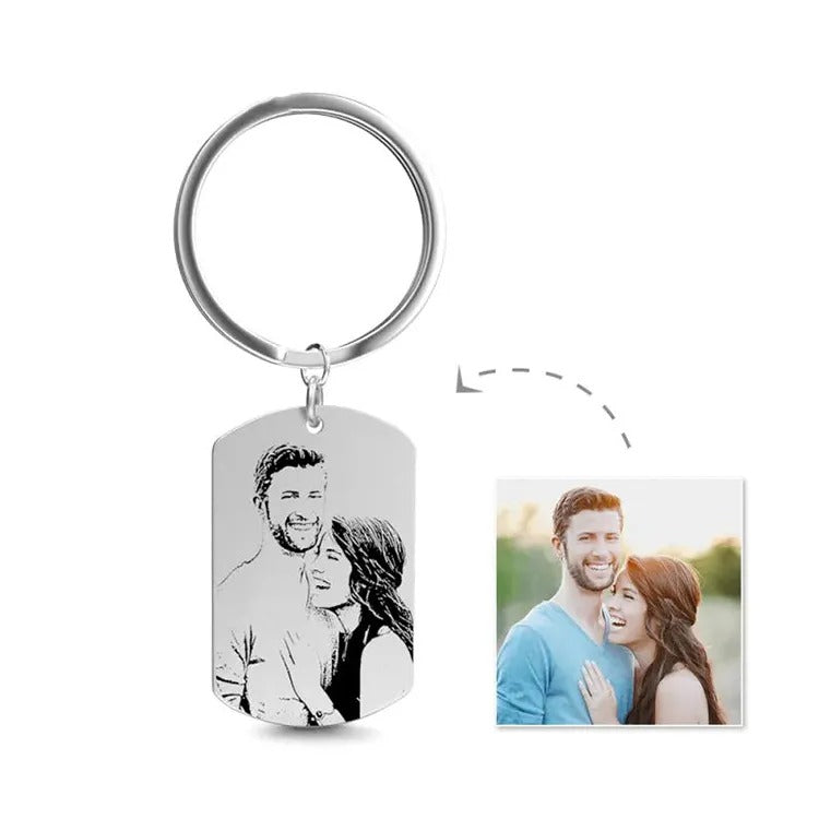 Personalized Engraved Picture Keychains - Abrahamallen