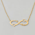 Personalized Infinity Heart Multiple Name Pendant Necklace - Abrahamallen