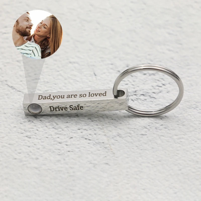 Personalized Projection Bar Keychain - Abrahamallen