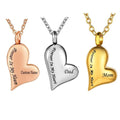 Personalized Cremation Urn Heart Keepsake Necklace - Abrahamallen