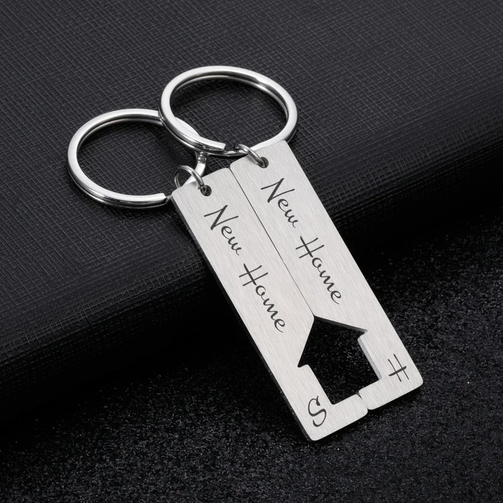 Personalized Couple's Engraved Initial's Keychains - Abrahamallen