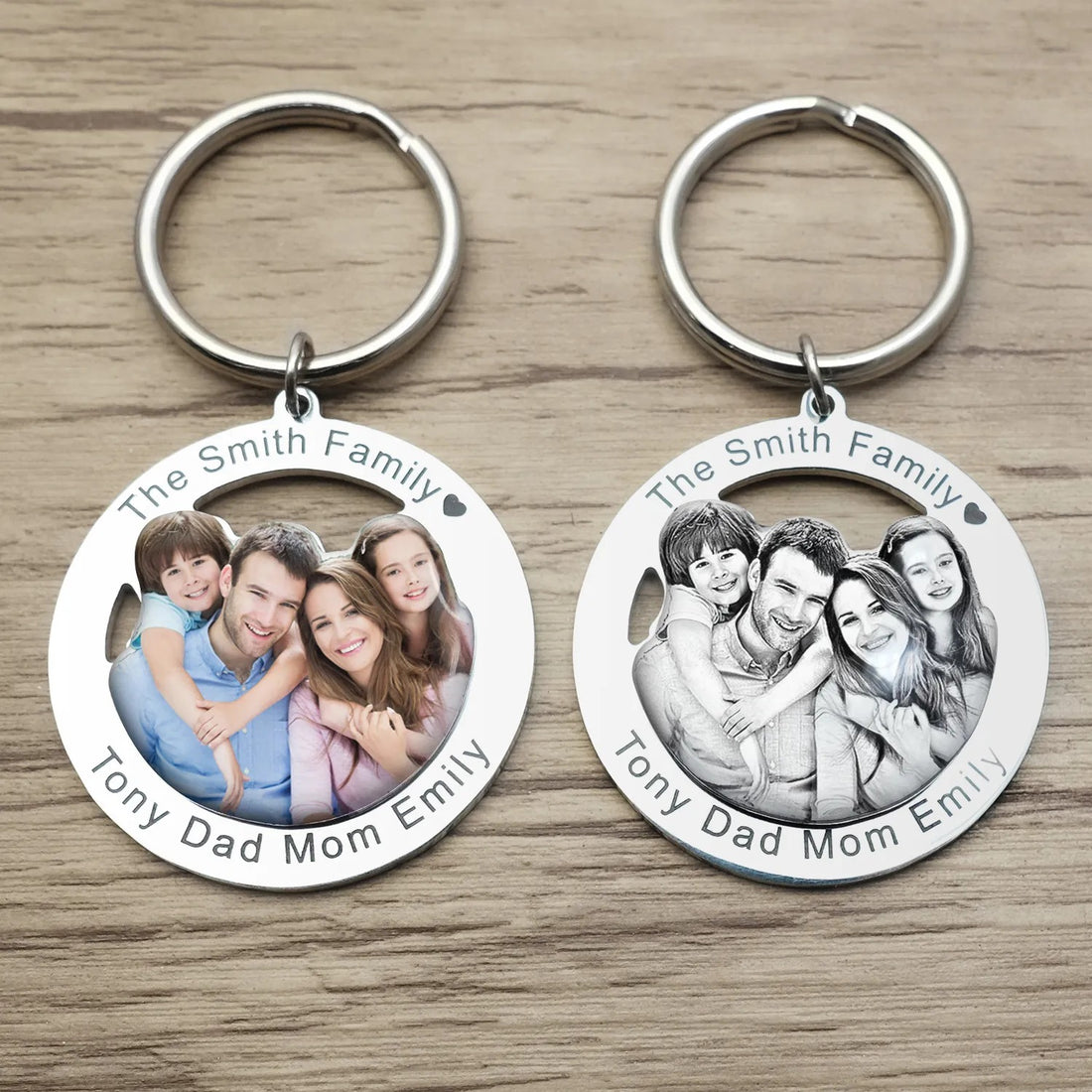 Personalized Hollowed Photo Keychain - Abrahamallen