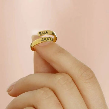 Personalized Double Name Ring - Abrahamallen