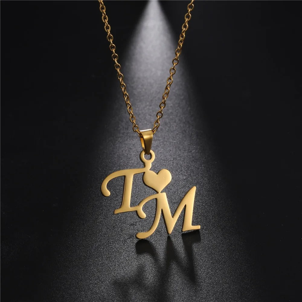 Personalized Initials Pendant Necklace - Abrahamallen