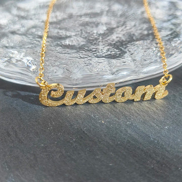 Customized Curvise Letters Name Pendant Necklace - Abrahamallen