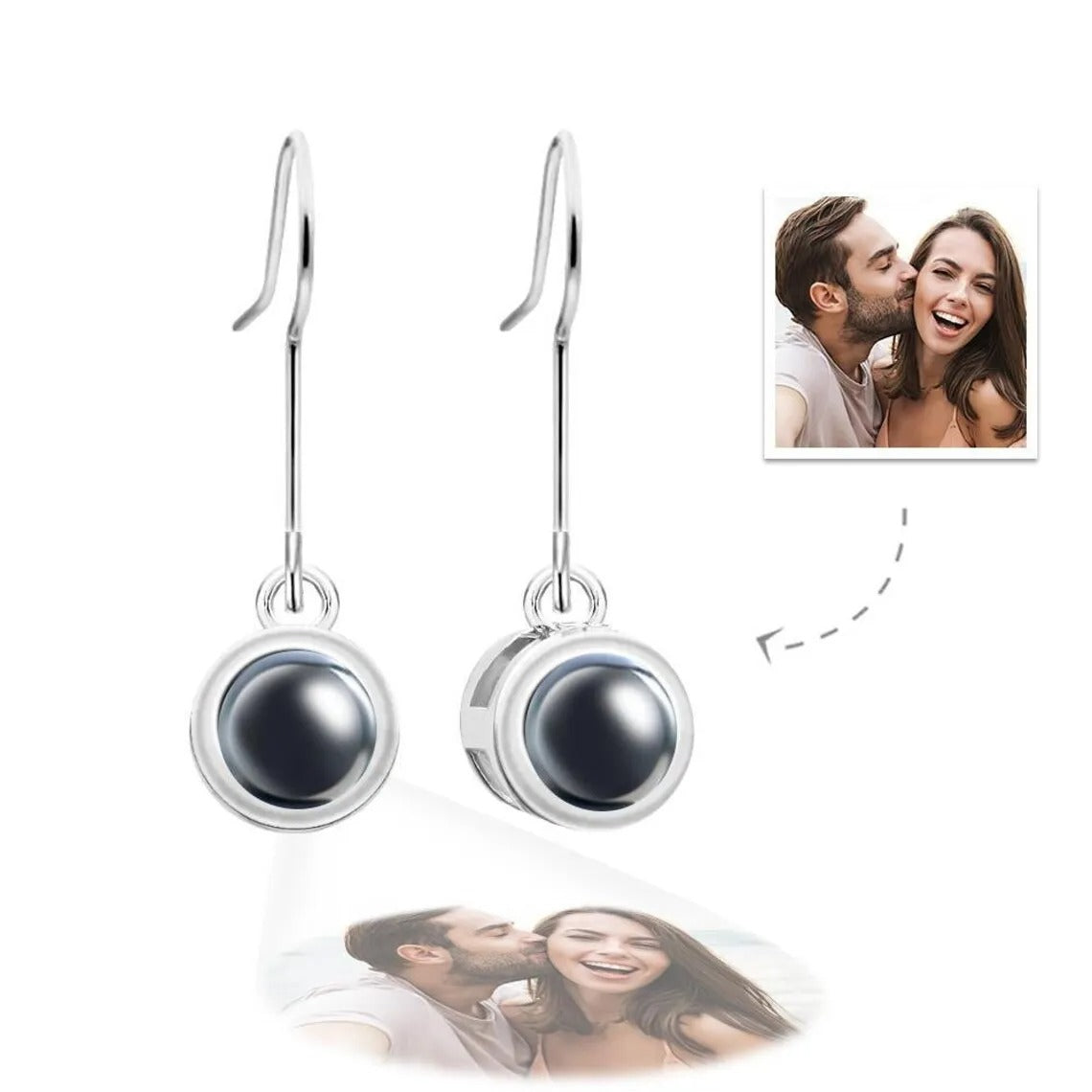 Personalized Photo Projection Earrings - Abrahamallen