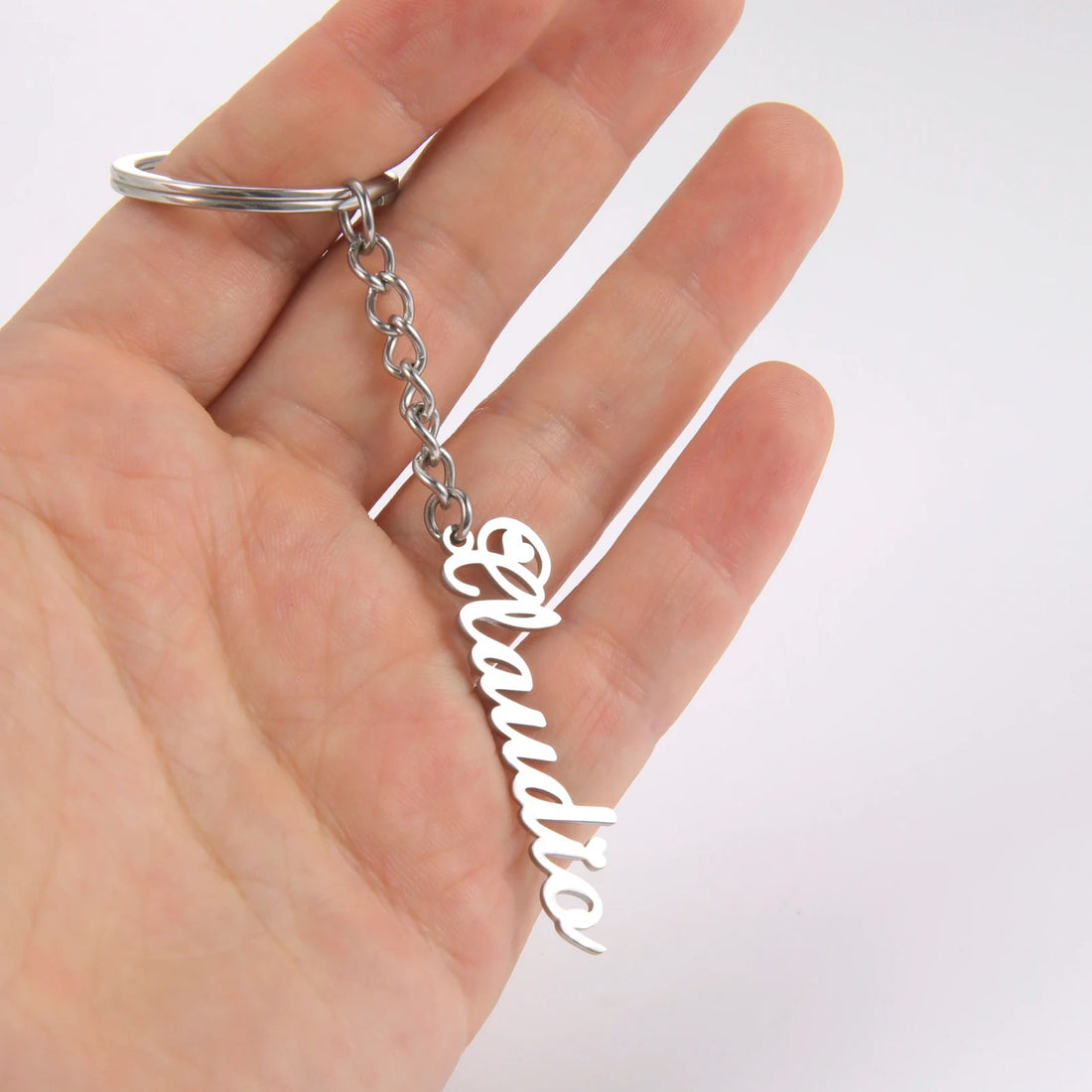 Personalized Engraved Nameplate  Keychain - Abrahamallen