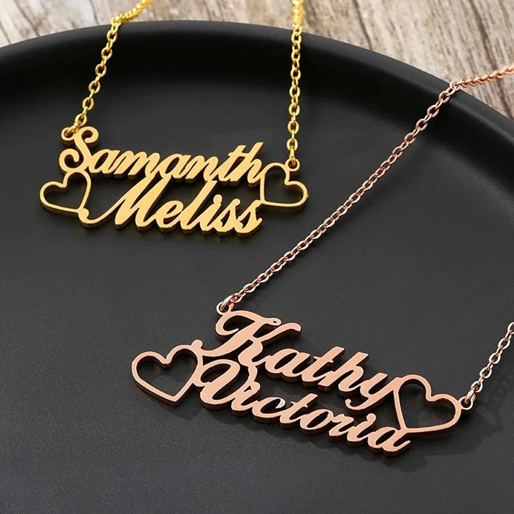 Personalised Heart Multiple Name Pendant Necklace - Abrahamallen