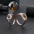 Personalized Photo Projection Adjustable Couple's Rings - Abrahamallen