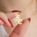 Personalized Couple's Initials Pendant Necklace - Abrahamallen