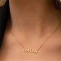 Personalized Cursive Letters Pendant Necklace - Abrahamallen