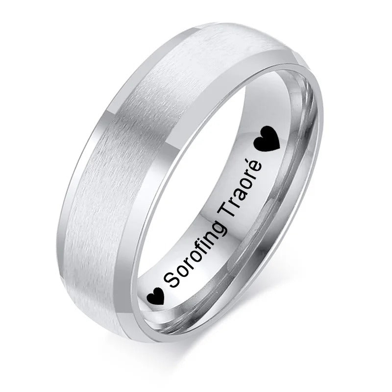 Personalized Inscription Couple's Rings - Abrahamallen