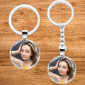 Personalized Daughter Photo Moon Keychain - Abrahamallen