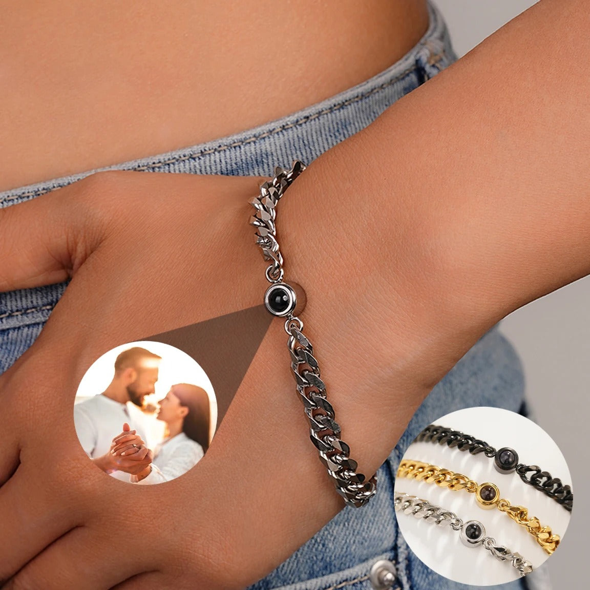 Personalized Photo Projection Bracelet - Abrahamallen