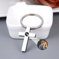 Personalized Projection Cross Keychain - Abrahamallen