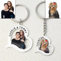 Personalized Hollowed Photo Heart Keychain - Abrahamallen