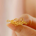 Personalized Swirly Name Stud Earrings - Abrahamallen