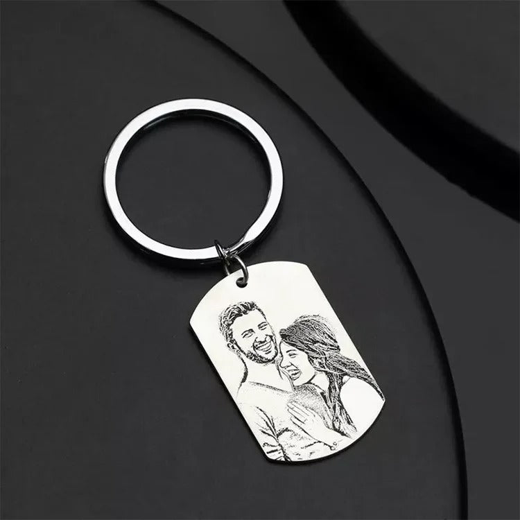 Personalized Engraved Picture Keychains - Abrahamallen