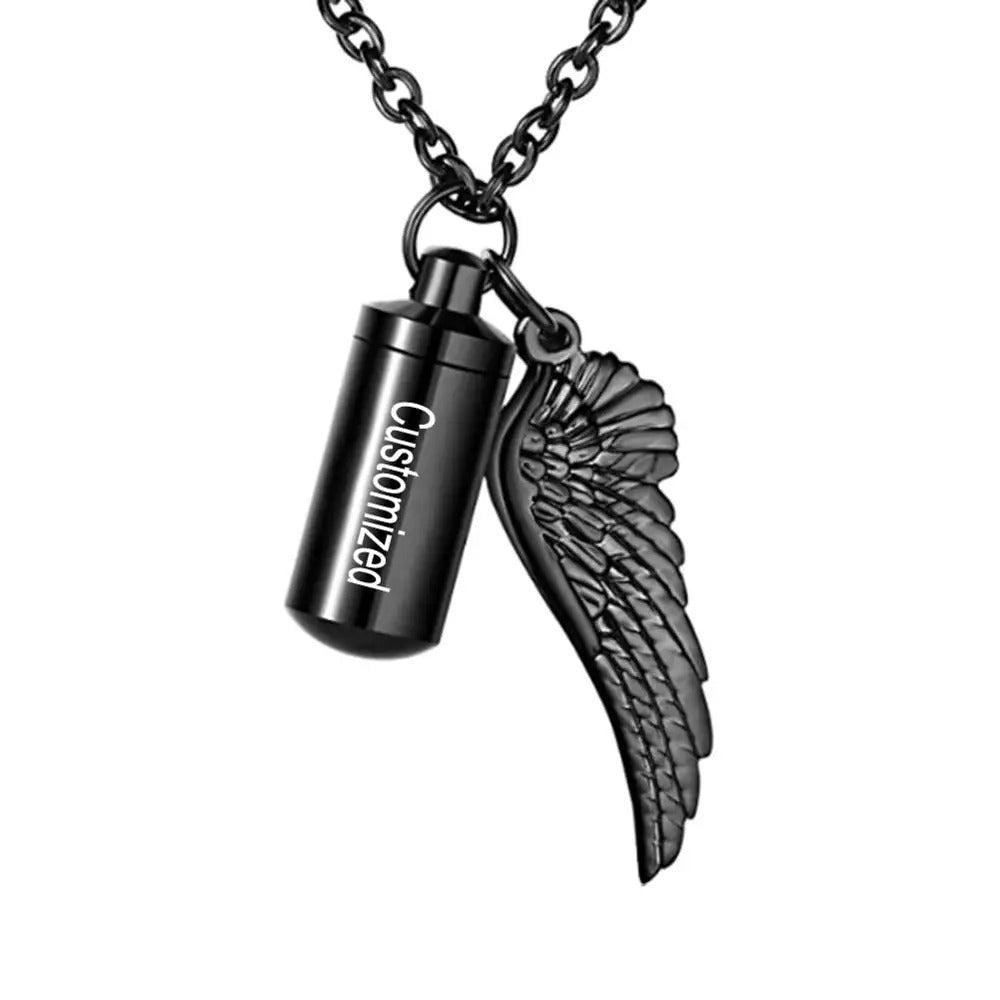 Cremation Urn Cylinder Vial Keepsake Necklace - Abrahamallen