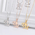 Personalized Initials Pendant Necklace - Abrahamallen