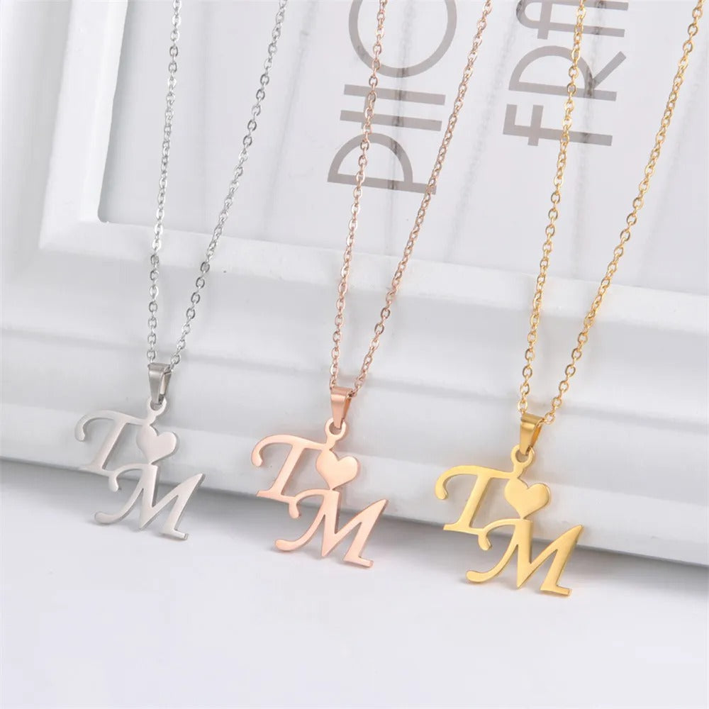 Personalized Initials Pendant Necklace - Abrahamallen