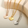 Customized Couple's 2-1 Split Heart Pendants Necklaces - Abrahamallen