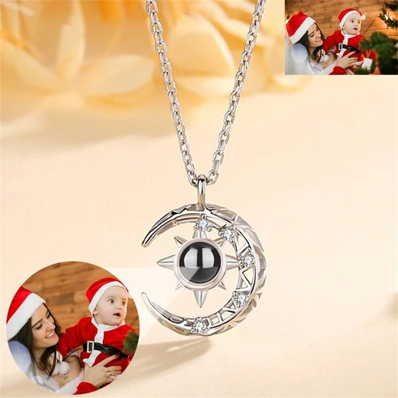 Projection Personalized Photo Pendant Necklace - Abrahamallen