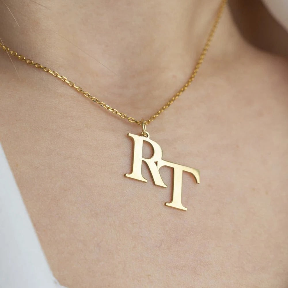 Personalized Initials Pendant Necklace - Abrahamallen