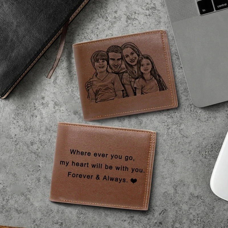 Personalized Photo and Message Wallet-Gift For Him - Abrahamallen