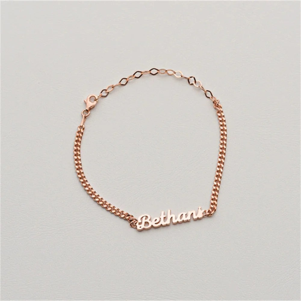 Personalized Name Chain Bracelet - Abrahamallen