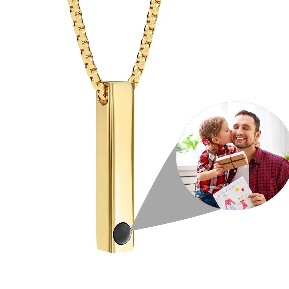 Projection Personalized Photo Pendant Necklace - Abrahamallen