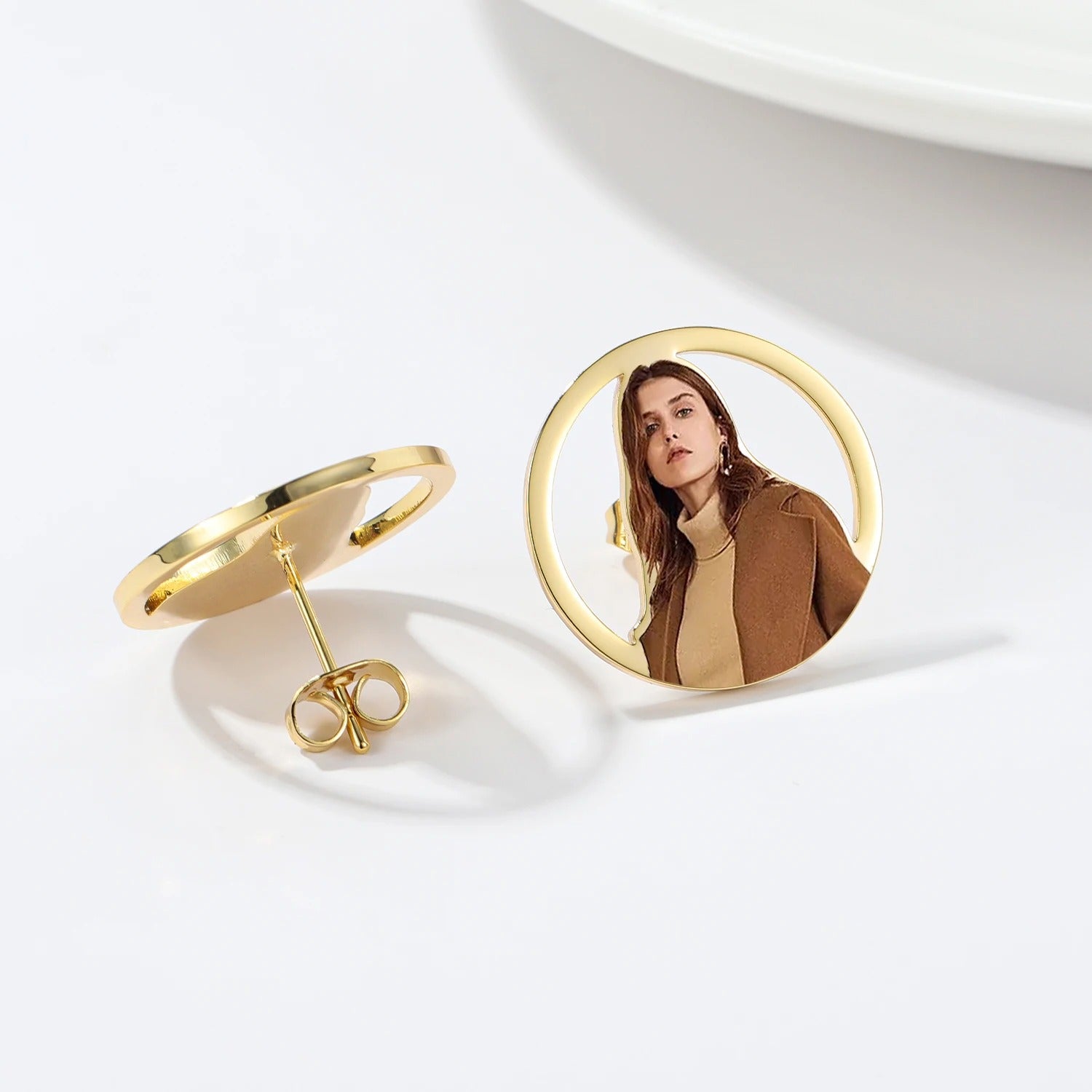 Personalized Photo Stud Earrings - Abrahamallen