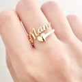 Personalized Name and Heart Ring - Abrahamallen